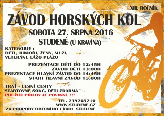 Závod horských kol Studené 2016